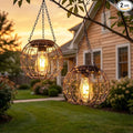 Garden Solar Lantern Set 2-Pack, Rustic Garden Lighting