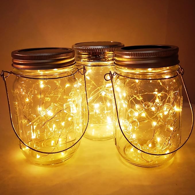 Backyard Solar Hanging Lanterns 8-Pack, Rustic Patio Decor