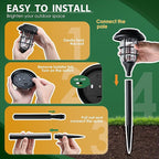 Cold White Solar Pathway Lights 12-Pack, Garden LED