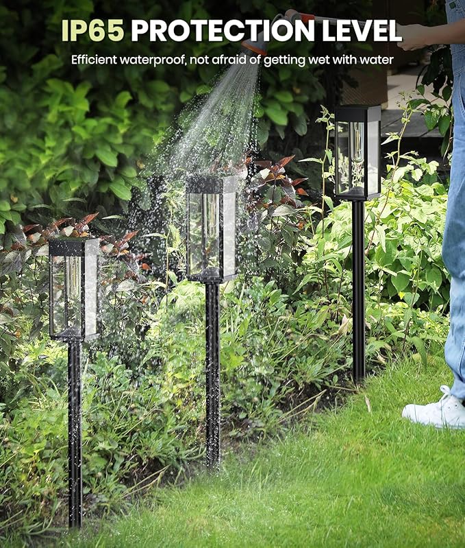 12-Pack Solar Path Lights, Outdoor Yard LED