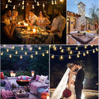 96ft LED Patio String Lights, Waterproof Outdoor