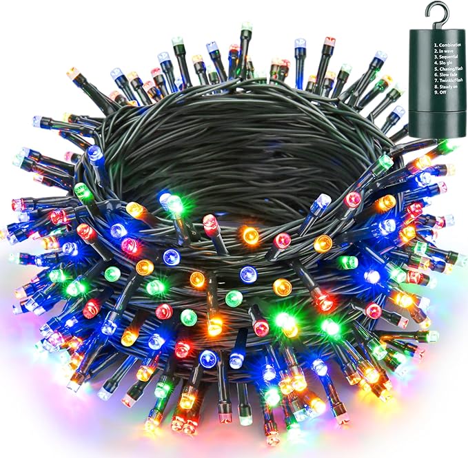 Battery Christmas Lights, 66ft Multicolor Remote & Timer