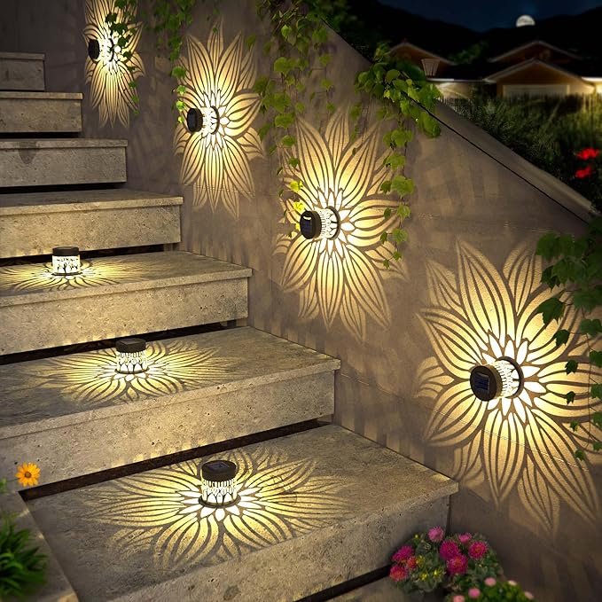 2-Pack Sleek Solar Deck Lights, Outdoor LED