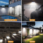 Motion Sensor Solar Fence Lights, Cold White LED