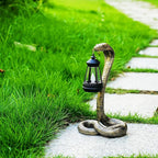 11.22" Solar Snake Garden Statue Light, Outdoor Decor