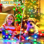 33ft Christmas LED String Lights, Waterproof Timer Lights