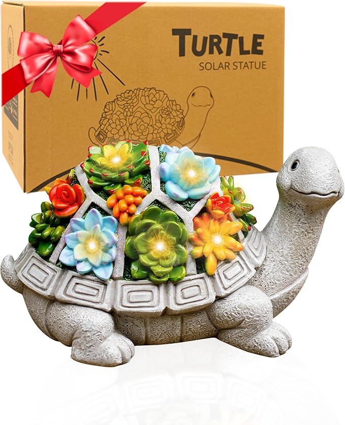 Turtle Solar Lawn Figurine Light, Waterproof