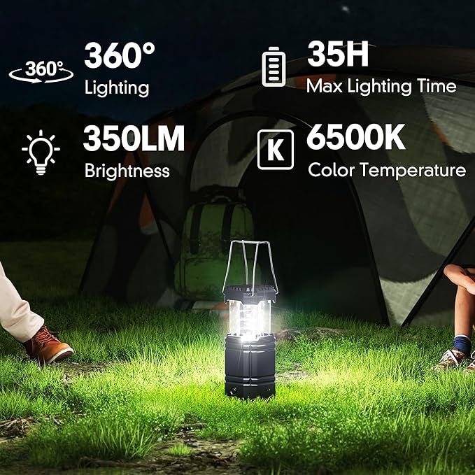 Portable Rechargeable Lantern 4-Pack, Emergency LED