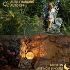 12.68" Garden Solar Lawn Figurine Light, Waterproof