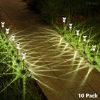 15-Pack Warm White Solar Path Lights, Outdoor Yard LED