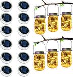 Solar Mason Jar Lights, 30 LED Fairy Firefly