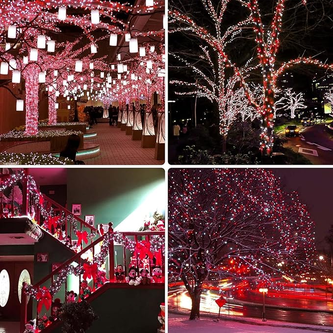 Christmas String Lights, 33ft 100 LED Waterproof Twinkle Lights