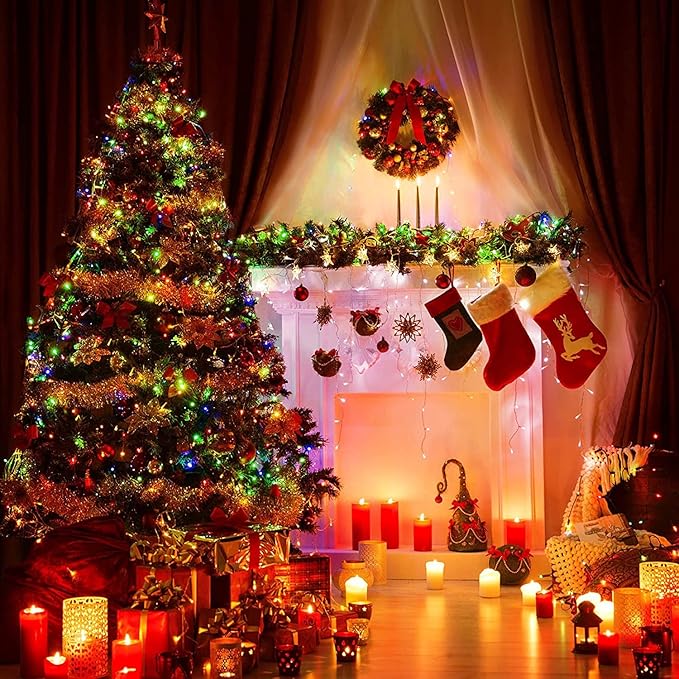 Christmas String Lights, 33ft 100 LED Waterproof Twinkle Lights