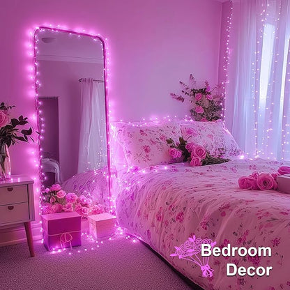 4-Pack Christmas String Lights, 1ft 50 LED Waterproof Twinkle Lights