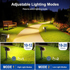 4-Pack Solar Wall Spotlights, 2-Mode Waterproof