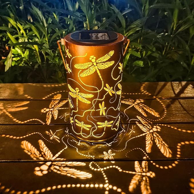 Dragonfly Solar Lanterns, Waterproof LED Backyard Lights