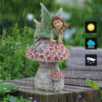 8.66" Solar Garden Garden Statue Light, Outdoor Decor
