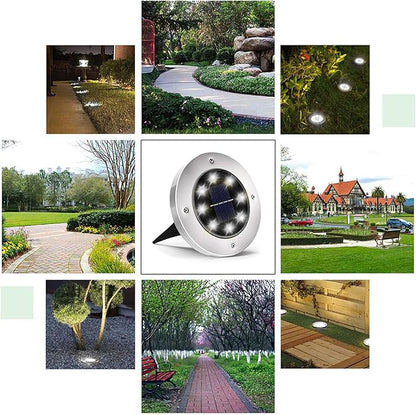 INCX Solar Lights Outdoor Waterproof, 24 Pack Solar Light for Outside, Garden Lights Landscape Lighting for Patio Pathway Lawn Yard Deck Driveway Walkway, Cold White, 4.6 inch