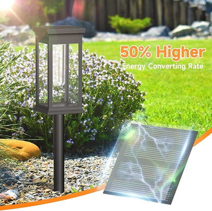 Solar Pathway Lights Outdoor Waterproof – 8 Pack Bright Solar Powered Garden Lights with Auto On/Off, IP65 LED Landscape Lighting for Walkway Patio Lawn Yard Décor