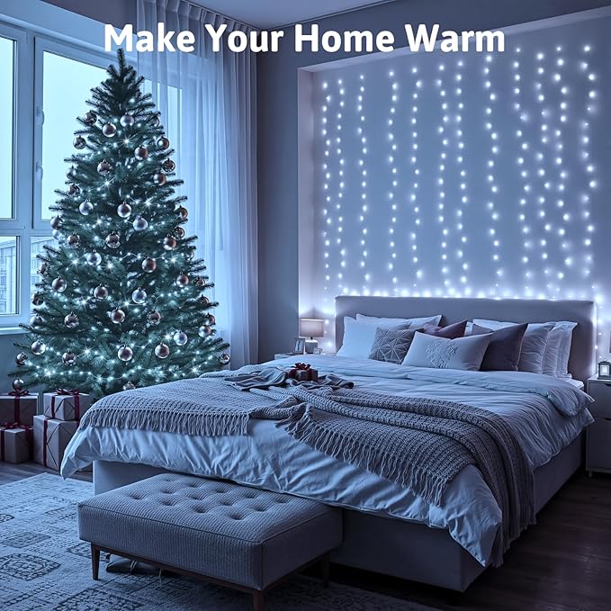 Christmas String Lights, 33ft 100 LED Waterproof Twinkle Lights