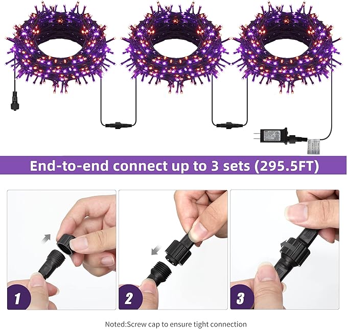Halloween Backyard String Lights, 5ft 300 LED Waterproof