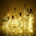 Wine Bottle Cork Fairy Lights 10-Pack, Solar LED