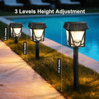 6-Pack Solar Pathway Lights, IP66 Waterproof LED Driveway Lights