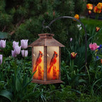 Solar Cardinal Lanterns, Backyard Hanging LED Decor
