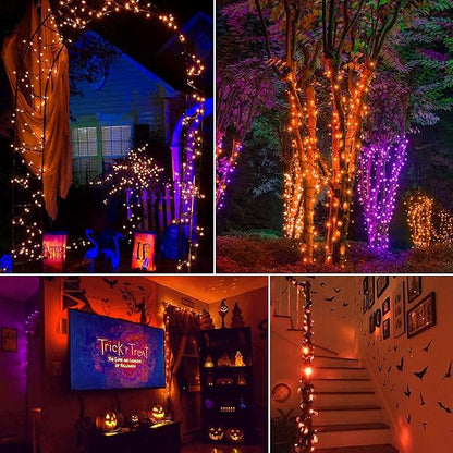 Christmas Backyard String Lights 2-Pack, 50 LED Waterproof