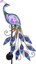 33" Solar Peacock Garden Statue Light, Outdoor Decor