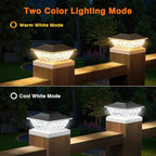 12-Pack Deck Post Cap Lights, Solar LED