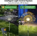 Solar Yard Path Lights 4-Pack, Waterproof