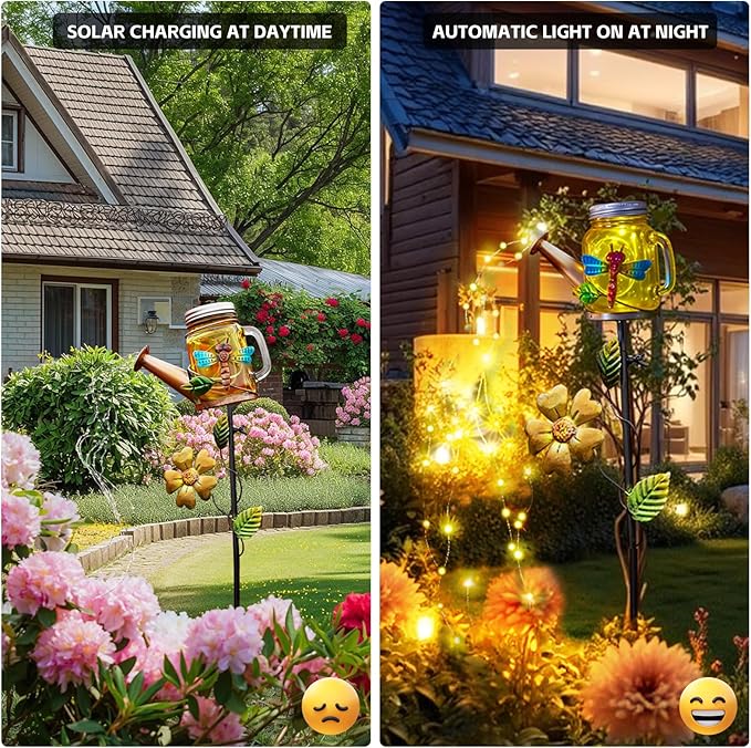 Solar Watering Can Light, Solar Yard Decorations Outdoor,Garden Decor Lights for Yard,IP65 Waterproof Hanging Lantern Lights,Outside Patio Lawn, Gifts for Mom Grandma Women Birthday