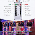 Christmas Patio String Lights, 66ft 200 LED Waterproof