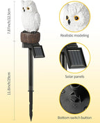Solar Owl Statue Light, Yard Decor