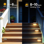 12-Pack Warm White Wall Solar Lights, Waterproof LED