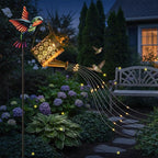 Solar Hummingbird Garden Statue Light, Outdoor Decor
