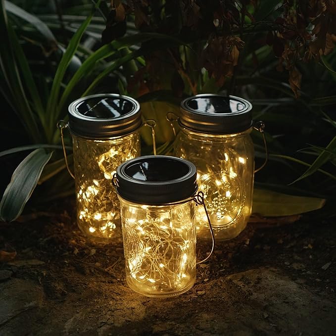 4-Pack Christmas LED String Lights, Waterproof Timer Lights