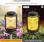 4-Pack Hanging Solar Lanterns, Waterproof LED Patio Lights