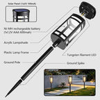 6-Pack Warm White Solar Path Lights, Outdoor Garden LED
