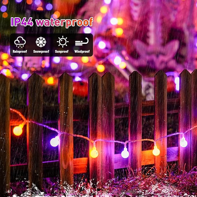 33ft Christmas LED String Lights, Waterproof Timer Lights