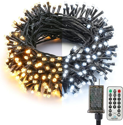 Christmas Patio String Lights, 67ft 200 LED Waterproof