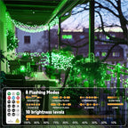 2-Pack 33ft Christmas LED String Lights, Waterproof Timer Lights