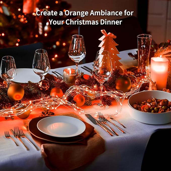 Christmas Yard String Lights 4-Pack, 1ft 50 LED Waterproof