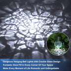 12-Pack Elegant Globe Solar Lanterns for Outdoor, Waterproof LED