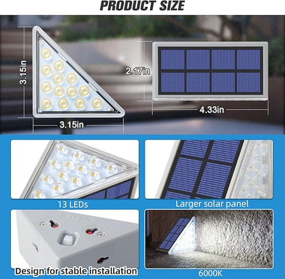 NIORSUN Solar Step Lights,16 Pack Cool White Solar Stair Lights Outdoor Waterproof IP67 Auto On Off,Solar Lights for Steps,Stair,Patio,Yard,Porch,Front Door,Sidewalk,Deck Decor
