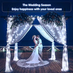 2-Pack 33ft Christmas LED String Lights, Waterproof Timer Lights