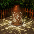 Hummingbird Solar Backyard Lanterns, Rustic Waterproof LED
