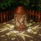 Hummingbird Solar Backyard Lanterns, Rustic Waterproof LED