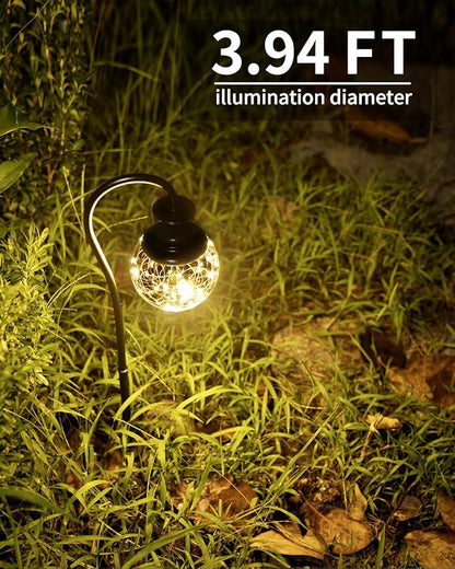 Low Voltage Globe Garden Lights, Landscape Lighting Low Volt Glass Pathway Lights, Decroative LED Path Lighting for Path, Patio, Yard, Walkway, 12-24V AC/DC, Corded, Waterproof, 2.5W 136LM
